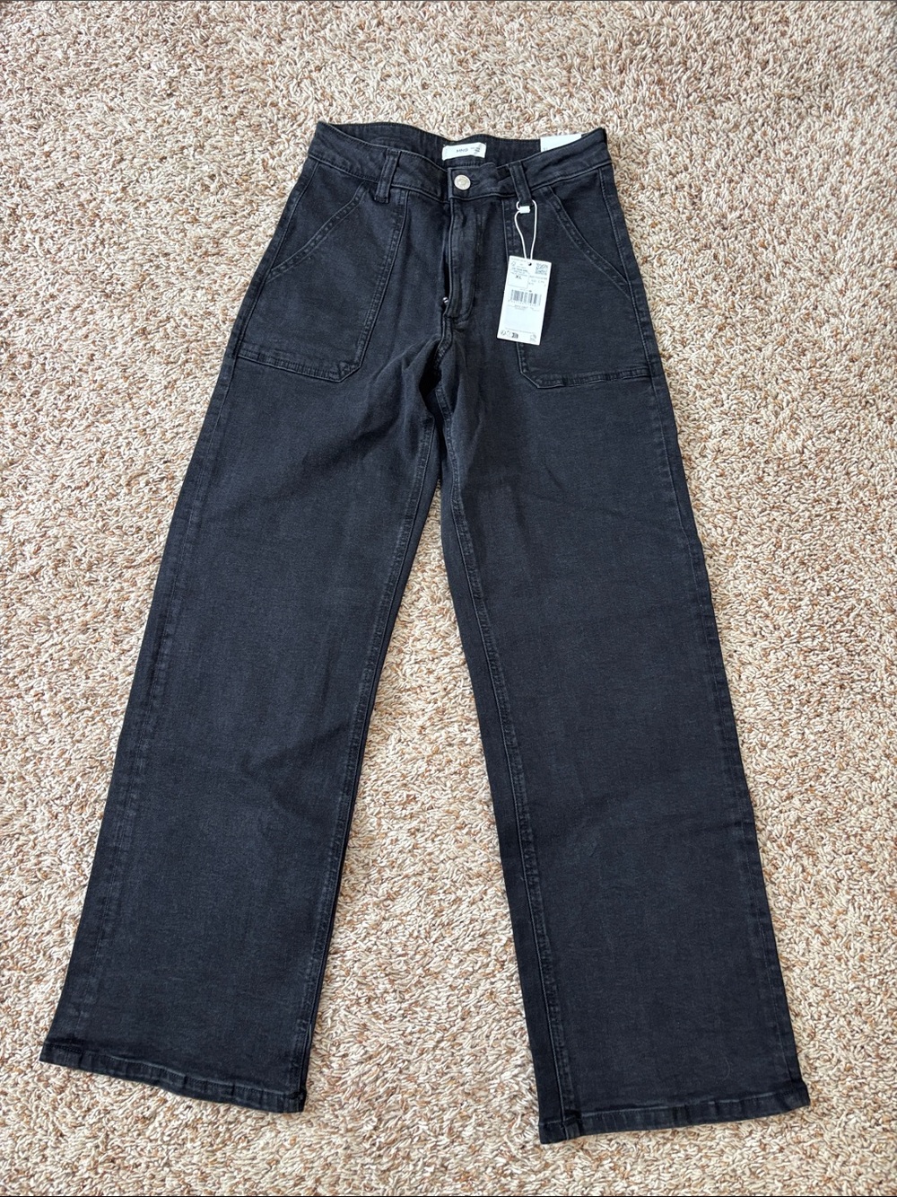 Mango Black Teen Girl Jeans Tag - XL